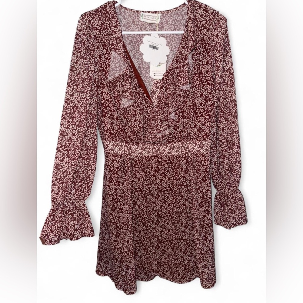 Love Riche Floral Mini Dress in Red and White